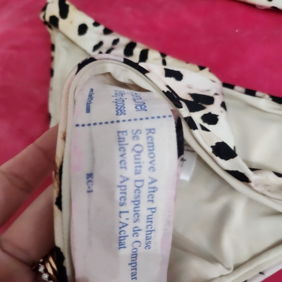 Good American Satin Better Bikini in Rose Cheetah - Picture 5 of 9